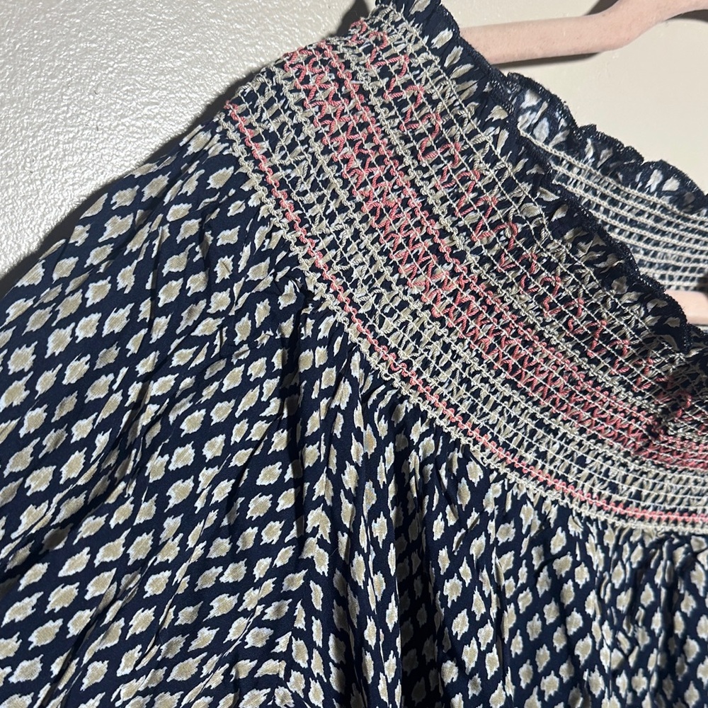 Anthropologie Vanessa Virginia Large Boho Western Off Shoulder Top - Picture 3 of 6